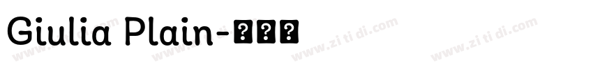 Giulia Plain字体转换